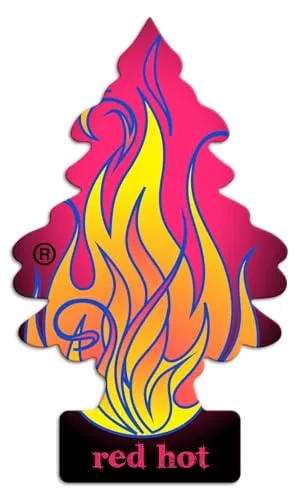 WUNDER-BAUM Auto-Lufterfrischer | Anhänger für langanhaltenden Duft im Auto oder zu Hause | Red Hot | 1 Stück