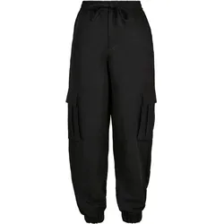 Urban Classics Ladies Viscose Twill Cargo Pants Black XS - Stylische Cargo Pants mit elastischem Bund und Beinabschlüssen, ideal für lässige Looks. Entdecke mehr angesagte Streetwear im URBAN CLASSICS Brand Store.