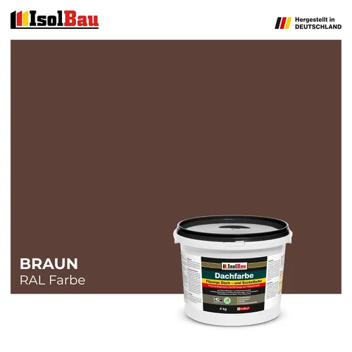 Dachfarbe Sockelfarbe Braun 4 kg Fassadenfarbe RAL Farbe Nano Polymermembran