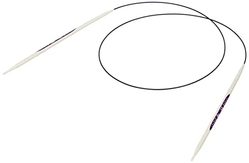 PRYM Rundstricknadel, ergonomisches Design/Nadeln, Kunststoff, Mehrfarbig, 4 mm, 80 cm, Alabasterweiß