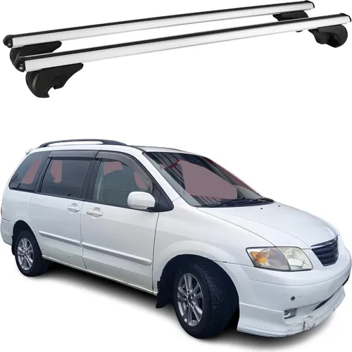 Dachträger Aluminium für Mazda MPV 1999-2006 – 75 kg - Hochwertiger, wasserbeständiger Dachträger aus leichtem Aluminium, ideal für offene Dachrelinge. Mit einer Traglast von 75 kg perfekt für vielseitige Transporte.