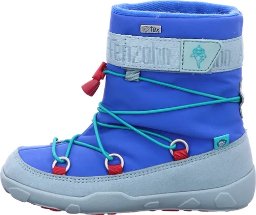 Affenzahn Schnürstiefel Jungen 31363339363637 Blau 25 EU - Wanderschuhe für Jungen, ideal für kältere Tage mit warmem Innenmaterial und rutschfester Gummisohle. Trendige Affenzahn Stiefel Snowy Hai für Abenteuer in der Natur.