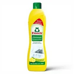 Frosch® Zitronen Scheuermilch 0,5 l - Haushaltsreinigungsmittel mit kraftvoller Reinigungskraft, entfernt mühelos Schmutz, Fett und Kalk und hinterlässt einen frischen Citrus-Duft – umweltfreundlich und vegan!