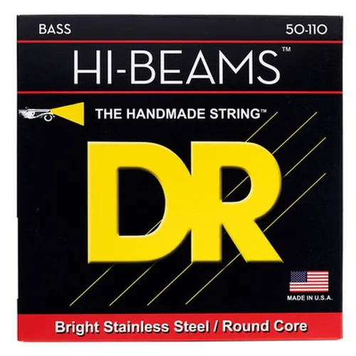 DR Strings HI-BEAM (ER-50) Saiten für E-Bass – Heavy 50-110 - Gitarren- & Bass-Zubehör mit handgefertigten Edelstahl-Saiten für maximale Brillanz und lange Haltbarkeit. Perfekt für Bassisten, die satte Tiefe und Flexibilität schätzen.