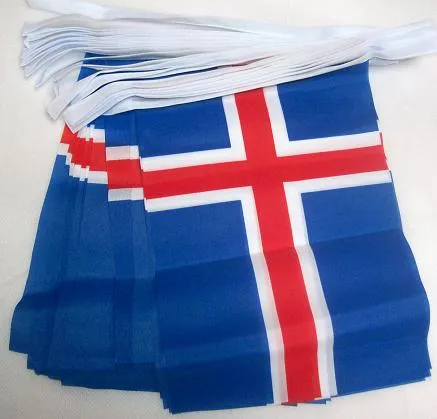 FAHNENKETTE ISLAND 6 meter mit 20 flaggen 21x14cm von AZ FLAG