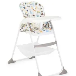 Joie Hochstuhl Mimzy Snacker, Mehrfarbig und Weiß - Hochstuhl mit abnehmbarem Essbrett und 5-Punkt-Gurt, ideal für Babys und Kleinkinder, platzsparend und einfach zusammenklappbar.