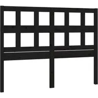 vidaXL Kopfteil Schwarz aus massivem Kiefernholz 165,5x4x100 cm - Sonstige Matratzen – Stilvolles Kopfteil aus hochwertigem Kiefernholz für rustikalen Charme und optimale Rückenstütze beim Sitzen im Bett.