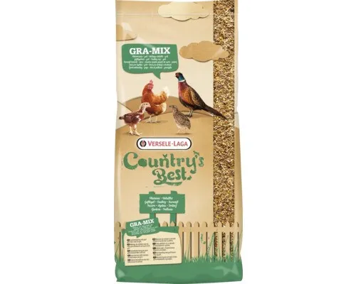 Versele Laga 20kg Gra-Mix Geflügel-Mix + Grit - Vogelhauptfutter für Legehennen, Truthähne, Enten und mehr. Mit ausgewogenen Getreidesorten und Grit für bessere Verdauung und Eierschalenbildung.