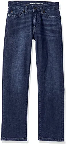 Amazon Essentials Jungen Regular Straight Fit Jeans Dark Wash, 8 Slim