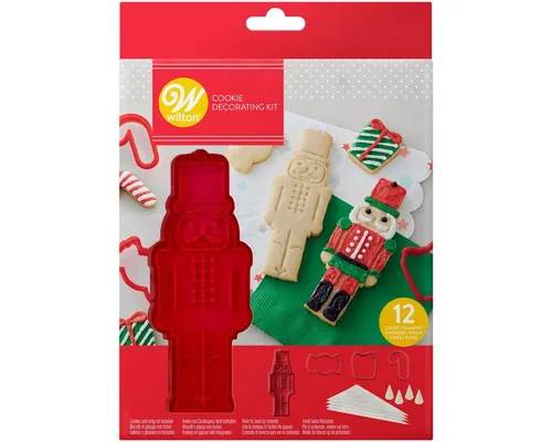 Wilton Ausstechform Wilton Keks-Stempel-Set Nussknacker (12 Teile), Kunsstoff, (12-St), Dekorationsset