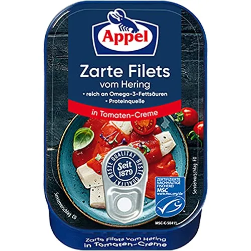 Appel Hering zarte Filets in Tomaten-Creme, 100 g