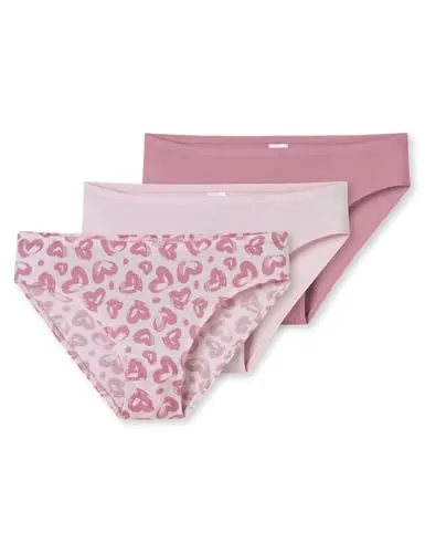 Schiesser Mädchen 3 Pack Unterwäsche Slips - 95/5 Organic Bio Baumwolle - Größe 140 bis 176