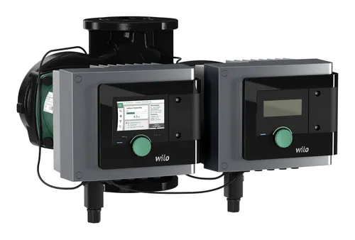 WILO Smart-Nassläufer-Umwälzdoppelpumpe Stratos Maxo-D 40/0,5-16 - Hochleistungs-Wasserpumpe mit Flanschanschluss, ideal für effiziente Heizungs- und Kühlanwendungen bis 10 bar.