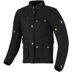 Merlin Harriet Damen Motorrad Wachsjacke, schwarz, Größe S - Motorradjacke aus robustem Halley Stevensons 8oz Cotec-Gewebe, mit wasserdichter Reissa Active Membran und atmungsaktivem Outlast-Klimafutter für optimalen Komfort.