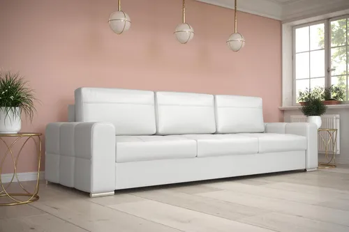 Modernes Dreisitzer Sofa mit Bettfunktion in Weiß