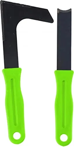 Kinzo 2 Teilige Fugenkratzer Unkraut - Unkrautmesser - Unkrautkratzer Fugenkratzer - Fugenmesser - Mooskratzer - Unkrautmesser Fugenmesser Set - Grün