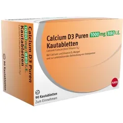 Calcium D3 Puren 1000 mg/880 I.e. Kautabletten 90 St von PUREN Pharma GmbH & Co. KG