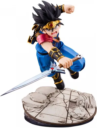 Kotobukiya ARTFX J Dai mit Schwert | Dragon Quest Sammelfigur | 18 cm - Actionfigur von Dai aus Dragon Quest - mit beweglichen Teilen und LED-Funktion in der Faust für leuchtendes Drachenemblem. Perfekt für Sammler und Fans!