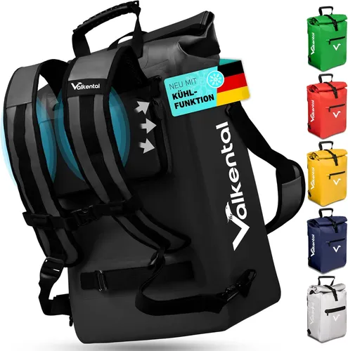 Valkental ValkOne 3in 1 Gepäckträgertasche Rucksack - Fahrradtaschen mit 3in1-Funktion: Gepäckträgertasche, Rucksack und Umhängetasche, wasserdicht und ideal für Radsportler. Kapazität von 18-25 L.