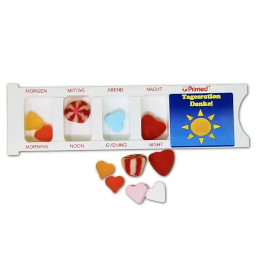 Tablettenbox Vielen Dank gefüllt mit Fruchtgummi Spaßartikel 25g