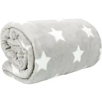 Bestlivings Kuscheldecke mit Sternen in grau von Bestlivings
