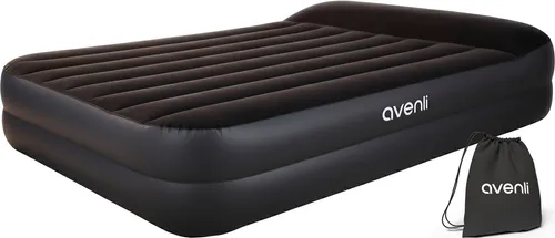 AVENLI Selbstaufblasende Luftmatratze 203 x 152 x 46 cm - Komfortables Luftbett für 2 Personen mit integrierter Pumpe – ideal für Zuhause, Reisen und Camping. Schnelles Aufblasen in Minuten und platzsparendes Verstauen.