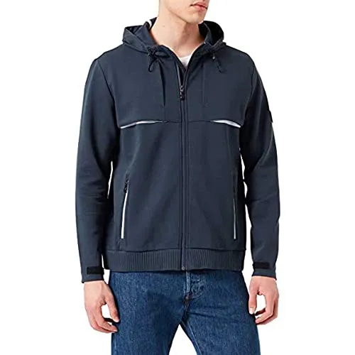 BOSS Sybrique Sweatshirt - Stylisches Herren-Sweatshirt mit modernem Logo-Badge am Ärmel und bedrucktem Gesichtstuch-Muster, ideal für trendbewusste Freizeitlooks.