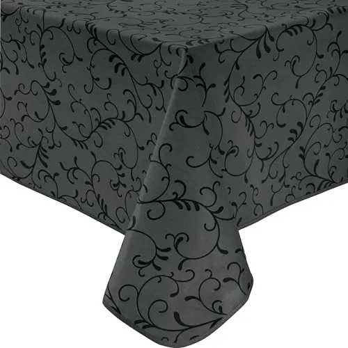 Erwin Müller Tischdecke Essen abwaschbar Graphit Größe 130x250 cm