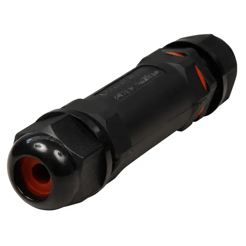 Kabelverbinder, 107x27mm, IP68 - wasserdicht, 230V, 3-polig, schwarz