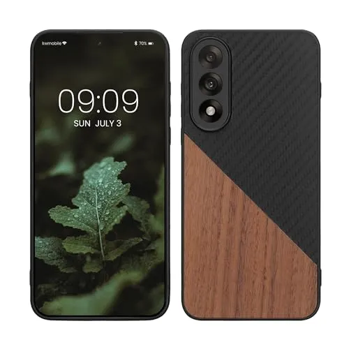 kwmobile Hülle kompatibel mit OnePlus Nord 5 - Handyhülle - Handy Schutzhülle - Smartphone Cover - Dunkelbraun Schwarz