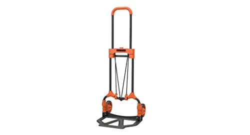 BLACK+DECKER Faltbare Sackkarre BXWT-H200 - Leichter Transportwagen mit 65 kg Nutzlast - Bollerwagen aus robustem Aluminium und Kunststoff, ideal für Umzüge oder Hausarbeiten. Kompakt und klappbar für einfache Lagerung und Transport.