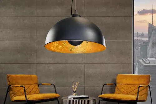 riess-ambiente Hängeleuchte STUDIO 55cm schwarz/gold - Stylische Hängeleuchte für Wohnzimmer und Esszimmer, aus hochwertigem Metall mit elegantem Design, ideal für den Industrial-Stil. Lieferung ohne Leuchtmittel.
