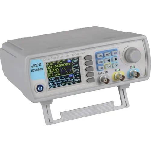 JOY-iT JDS6600 2-Kanal Signalgenerator (60 MHz) - Spannungsprüfer mit 2-Kanal Signalgenerator, der Signale bis 60 MHz erzeugt und ein 1-Kanal-Frequenzzähler integriert hat. Ideal für präzise Messtechnik und vielseitige Anwendungen.