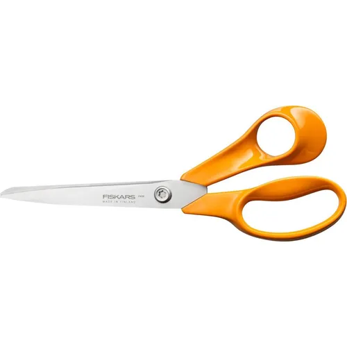 Fiskars Classic Universal Schere - 21 cm für Rechtshänder - Küchengerät mit ergonomischem Griff aus schlagfestem PBT-Kunststoff, ideal zum Sterilisieren bis 137°C für höchste Hygiene.