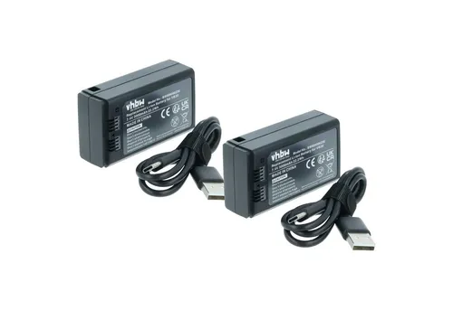 vhbw Akku passend für Godox V1, Ring 72, V1 Pro, AD100 Pro, MF-R76, Akku Akku Li-Ion 3000 mAh (7,4 V, 2 St), Leistungsfähige Austausch-Akkus für Aufsteckblitz, Kamerablitz