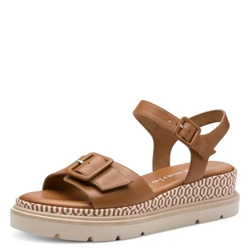 Tamaris Keilsandalette - Modische Riemchensandale mit Plateau - Wanderschuhe mit komfortablem Keilabsatz und gepolsterter Innensohle für optimalen Tragekomfort, ideal für den Sommer.