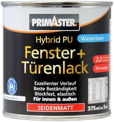 Primaster Hybrid-PU Fenster- u. Türenlack weiß 375 ml Innen- und Außen