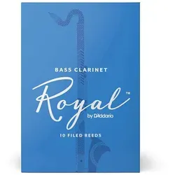 D’Addario Woodwinds Royal - Bass Klarinette 2,5 - 10er Pack - Hochwertige Blätter für Bassklarinette, bieten hervorragenden Klang und Ansprache für Musiker aller Niveaus.