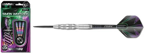 Winmau Simon Whitlock Steeldart 24g - silber 1042 - Steel-Dartpfeile mit strapazierfähiger, naturveredelter Beschichtung für erstklassiges Checkout und optimale Spielleistung.