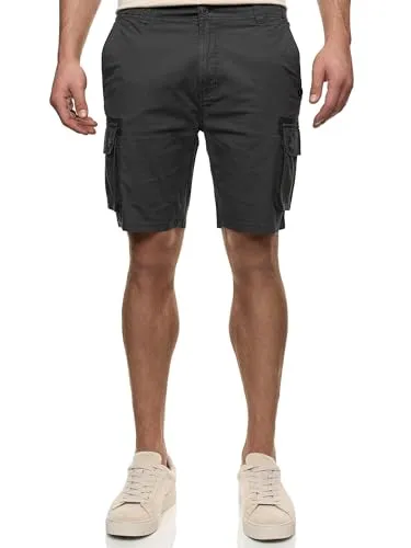 Indicode Cargoshorts INLanny - Bequeme Herren-Shorts in Grau XL - Herren-Shorts aus robustem, elastischem Material für optimalen Tragekomfort. Ideal für Freizeit und Alltag.
