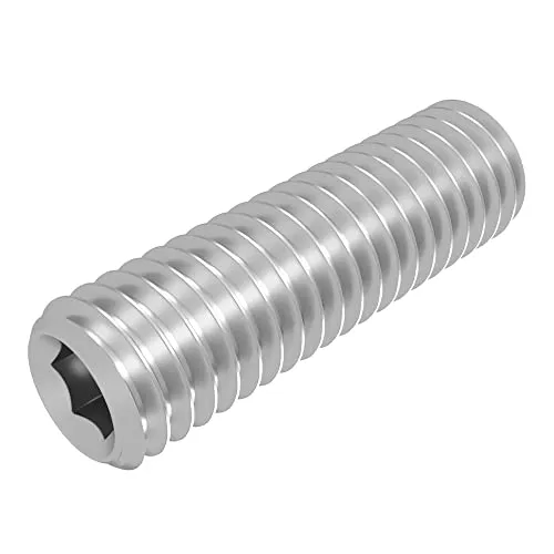 SECCARO Gewindestift mit Kegelkuppe M4 x 14 mm, Edelstahl V2A VA A2, DIN 913 / ISO 4026, Innensechskant, 20 Stück