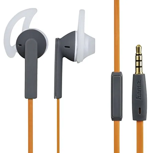 Hama Paar Stereo-Kopfhörer Action +, Orange/Grau