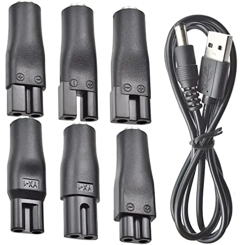 Produktbild Stück 5V Rasierer Ladegerät Netzkabel USB Adapter Set für eine Vielzahl von Elektrische Haarschneidemaschinen, Bartschneider, Rasierer, Schönheitsinstrumente,elektrische Friseure, Luftreiniger 7