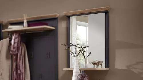 Landscape Wandspiegel in Graphit und Eiche in grau von Innostyle