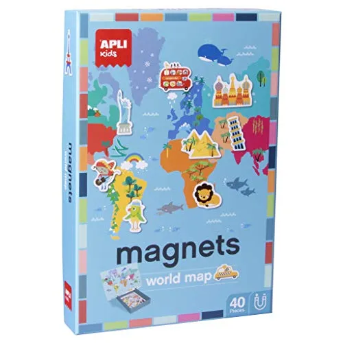 APLI Kids 16494 Weltkarte Magnetspiel, Spiel, bunt