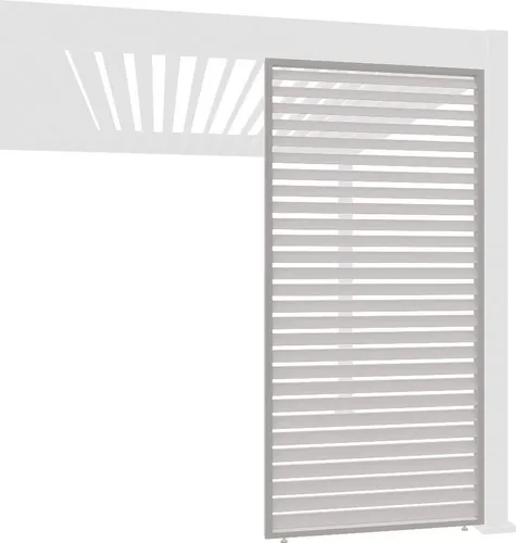 Weide Horizontale Lamellenwand für Pergola | Ivory Sand - Hochwertige horizontale Wand aus Aluminium für Ihre Terrassenüberdachung. Bietet flexiblen Sichtschutz und optimale Luftzirkulation. Einfache Montage mit vorgebohrten Löchern und allen benötigten Materialien.
