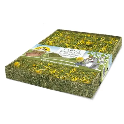 JR FARM ESN Kräuterwiese mit Löwenzahn 750g - 100% natürliche Leckerei für Nager, unterstützt Zahnabrieb und Vitalfunktionen in verzehrbarer Schale