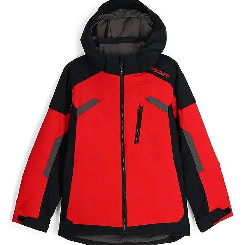 Spyder Leader Isolierte Skijacke für Jungen, Vulkan, 14 von Spyder
