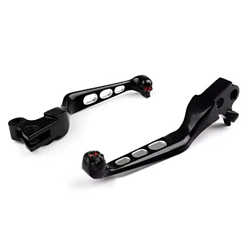 Bremshebel und Kupplungshebel-Set Edge Cut Kompatibel mit Harley Davidson Dyna Street Bob 06-17 schwarz