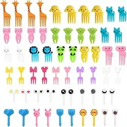 Obstgabeln Zahnstocher Mini Cartoon für Kinder - Das 60-teilige Set Obstgabeln Zahnstocher Mini Cartoon bringt Farbe auf jeden Tisch! Ideal für Obst, Desserts und Snacks – perfekt für Kindergeburtstage und Buffets. Sicher, BPA-frei und in tierischen Designs für extra Spaß beim Essen!